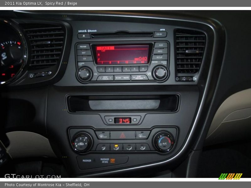 Controls of 2011 Optima LX