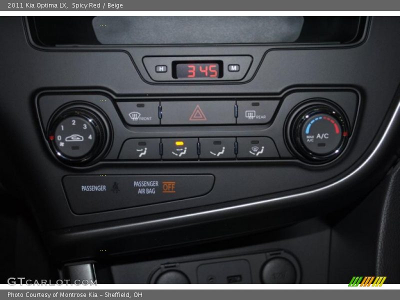 Controls of 2011 Optima LX