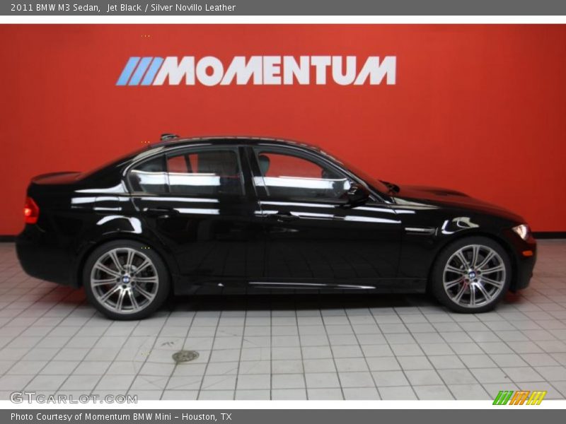 Jet Black / Silver Novillo Leather 2011 BMW M3 Sedan