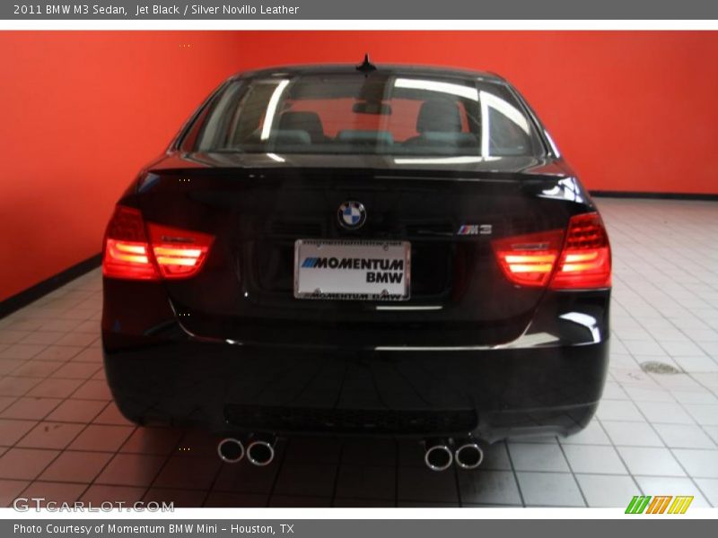 Jet Black / Silver Novillo Leather 2011 BMW M3 Sedan