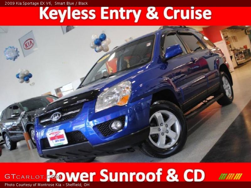 Smart Blue / Black 2009 Kia Sportage EX V6