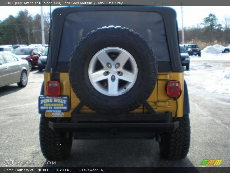 Inca Gold Metallic / Dark Slate Gray 2003 Jeep Wrangler Rubicon 4x4