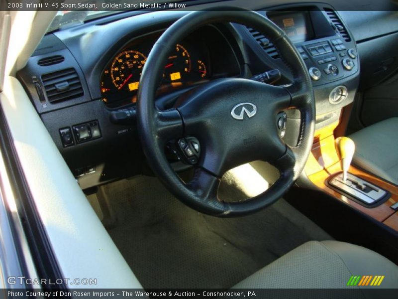 Golden Sand Metallic / Willow 2003 Infiniti M 45 Sport Sedan