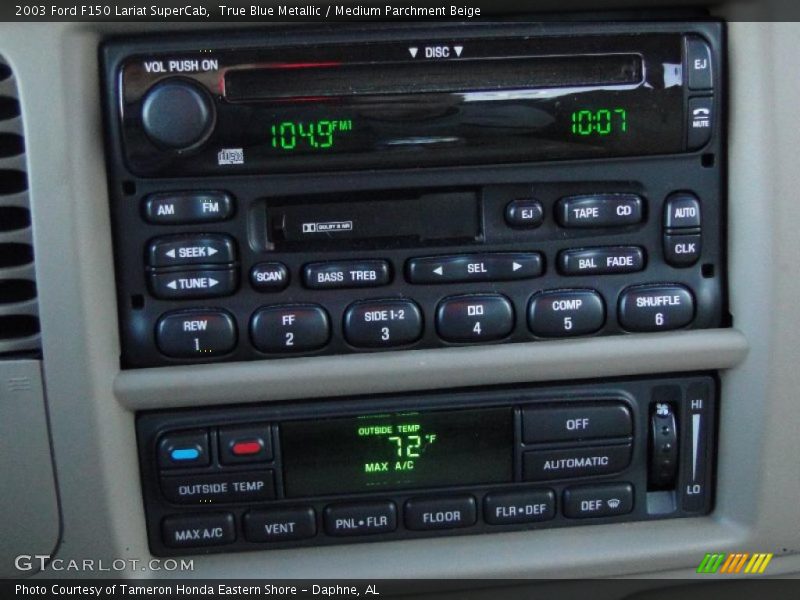 Controls of 2003 F150 Lariat SuperCab