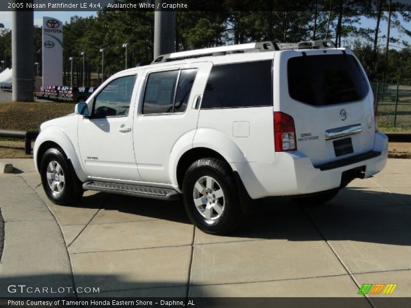 Avalanche White / Graphite 2005 Nissan Pathfinder LE 4x4