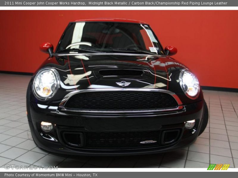 Midnight Black Metallic / Carbon Black/Championship Red Piping Lounge Leather 2011 Mini Cooper John Cooper Works Hardtop