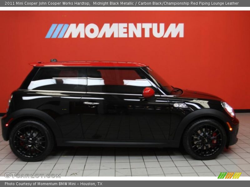 Midnight Black Metallic / Carbon Black/Championship Red Piping Lounge Leather 2011 Mini Cooper John Cooper Works Hardtop