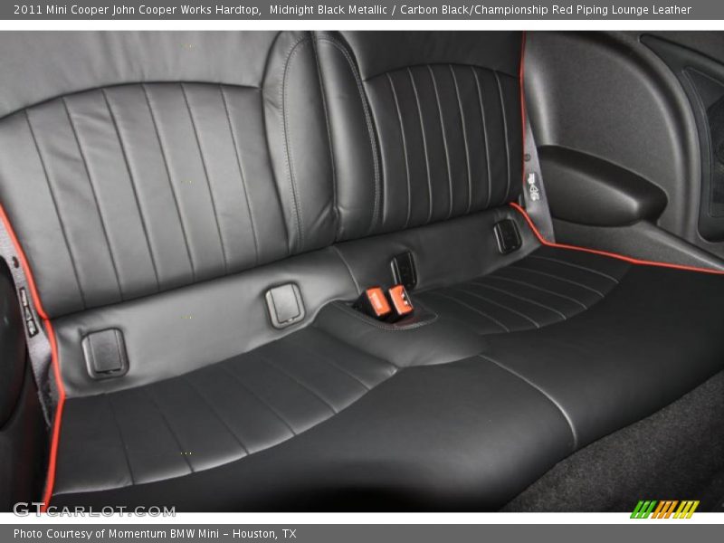 Midnight Black Metallic / Carbon Black/Championship Red Piping Lounge Leather 2011 Mini Cooper John Cooper Works Hardtop