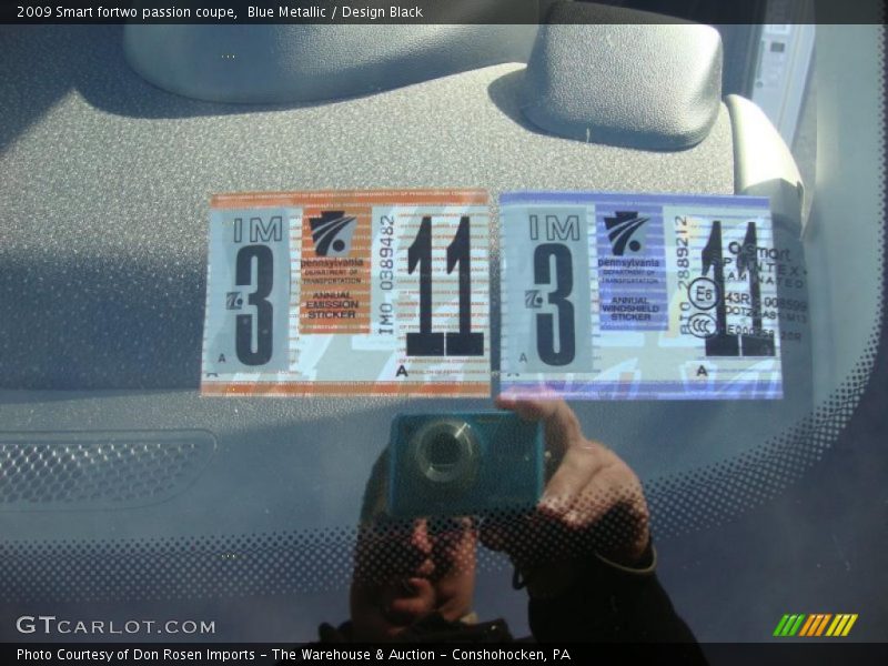 Blue Metallic / Design Black 2009 Smart fortwo passion coupe