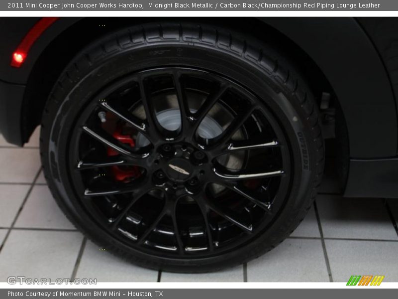 Midnight Black Metallic / Carbon Black/Championship Red Piping Lounge Leather 2011 Mini Cooper John Cooper Works Hardtop