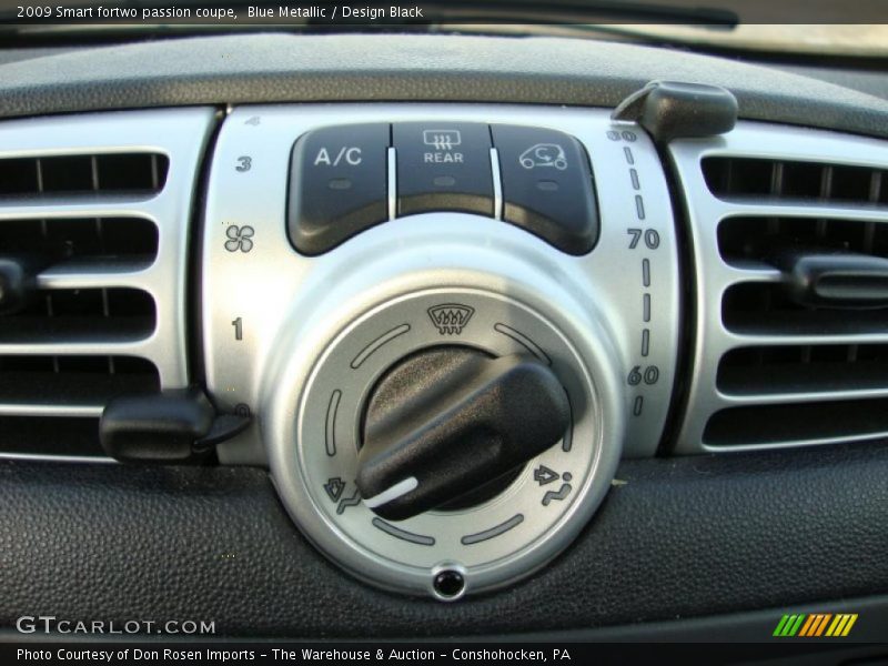 Controls of 2009 fortwo passion coupe