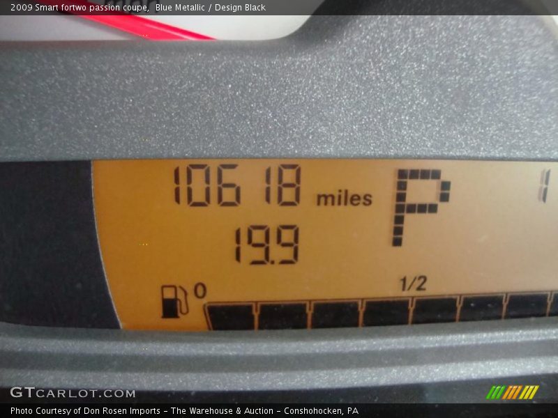 Blue Metallic / Design Black 2009 Smart fortwo passion coupe
