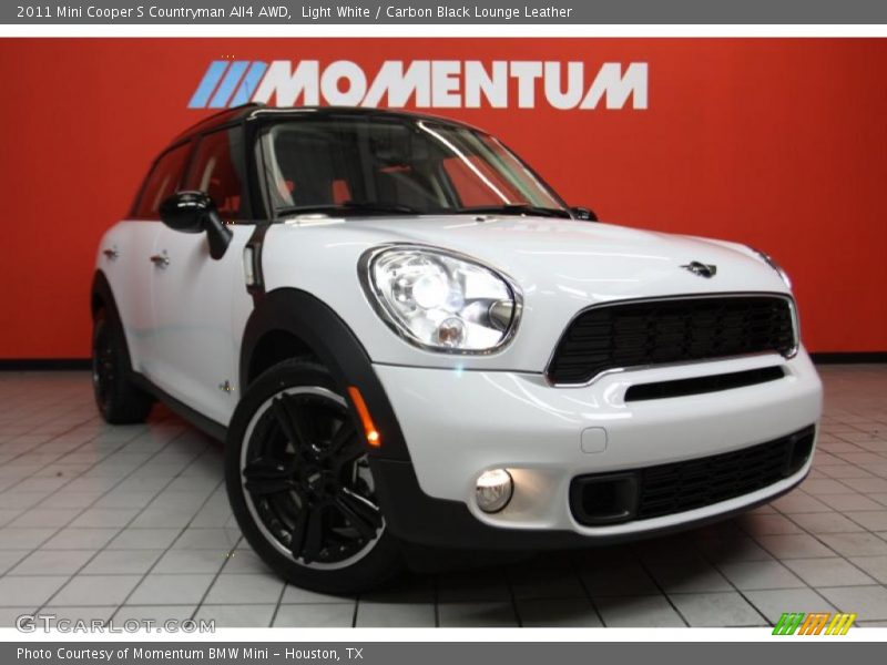 Light White / Carbon Black Lounge Leather 2011 Mini Cooper S Countryman All4 AWD