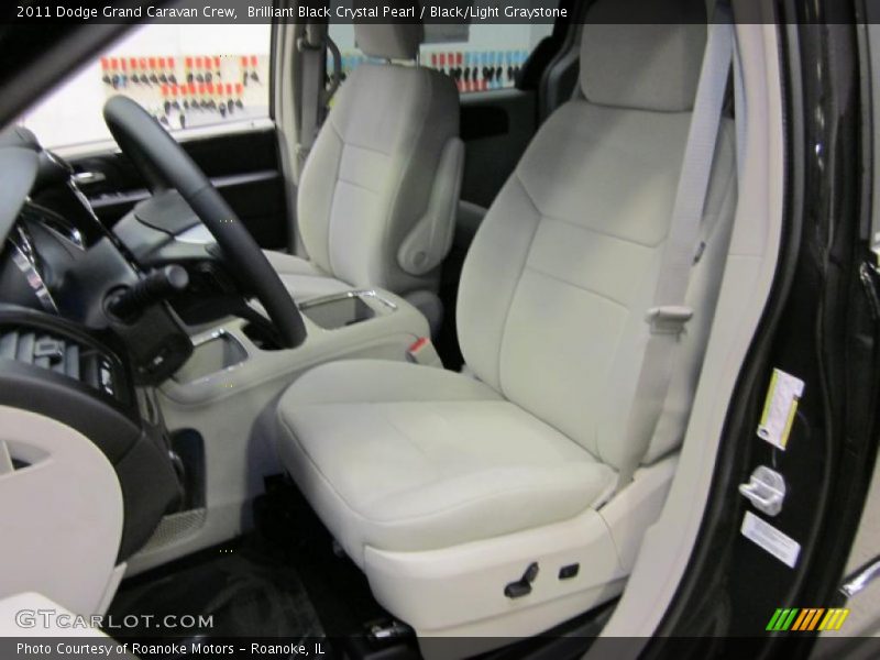 Brilliant Black Crystal Pearl / Black/Light Graystone 2011 Dodge Grand Caravan Crew