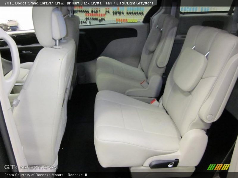 Brilliant Black Crystal Pearl / Black/Light Graystone 2011 Dodge Grand Caravan Crew
