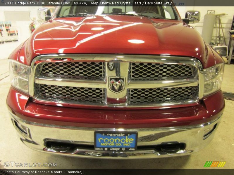 Deep Cherry Red Crystal Pearl / Dark Slate Gray 2011 Dodge Ram 1500 Laramie Quad Cab 4x4