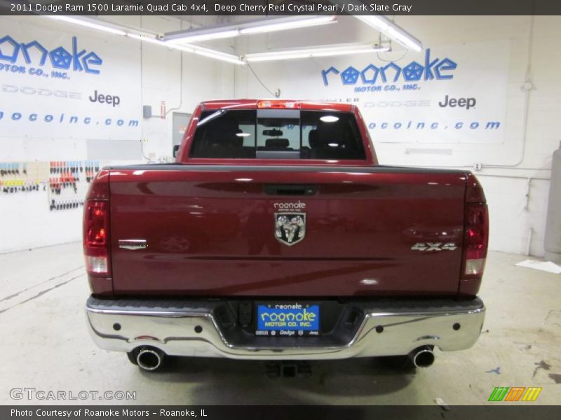 Deep Cherry Red Crystal Pearl / Dark Slate Gray 2011 Dodge Ram 1500 Laramie Quad Cab 4x4
