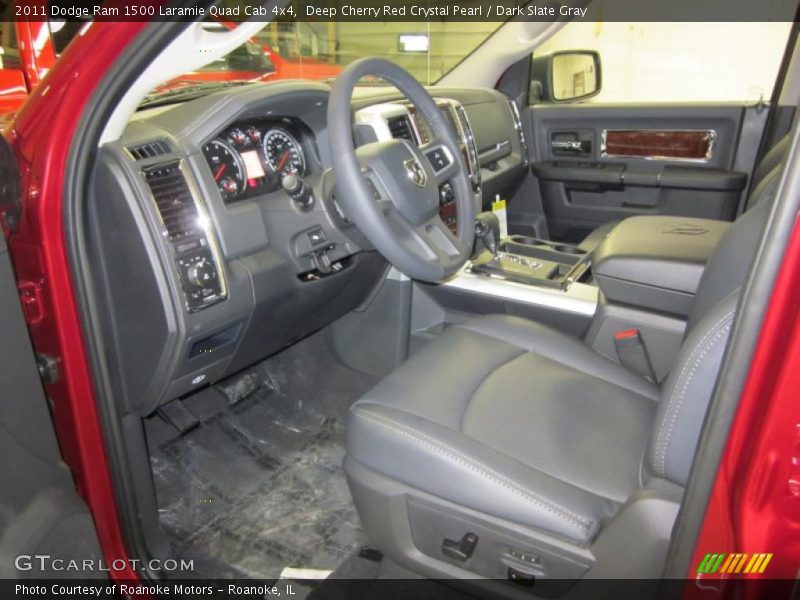 Deep Cherry Red Crystal Pearl / Dark Slate Gray 2011 Dodge Ram 1500 Laramie Quad Cab 4x4