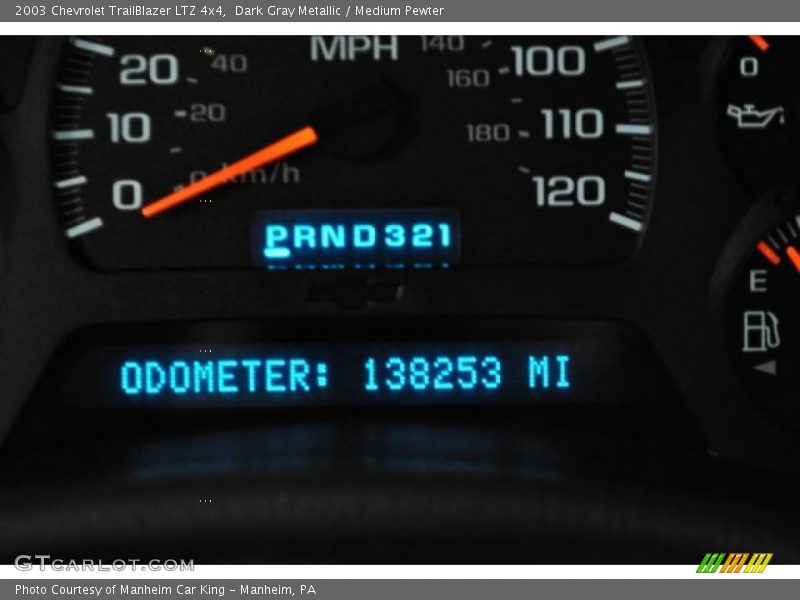 Dark Gray Metallic / Medium Pewter 2003 Chevrolet TrailBlazer LTZ 4x4