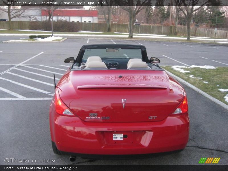 Crimson Red / Light Taupe 2007 Pontiac G6 GT Convertible