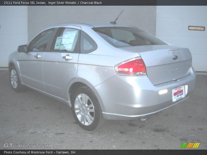 Ingot Silver Metallic / Charcoal Black 2011 Ford Focus SEL Sedan