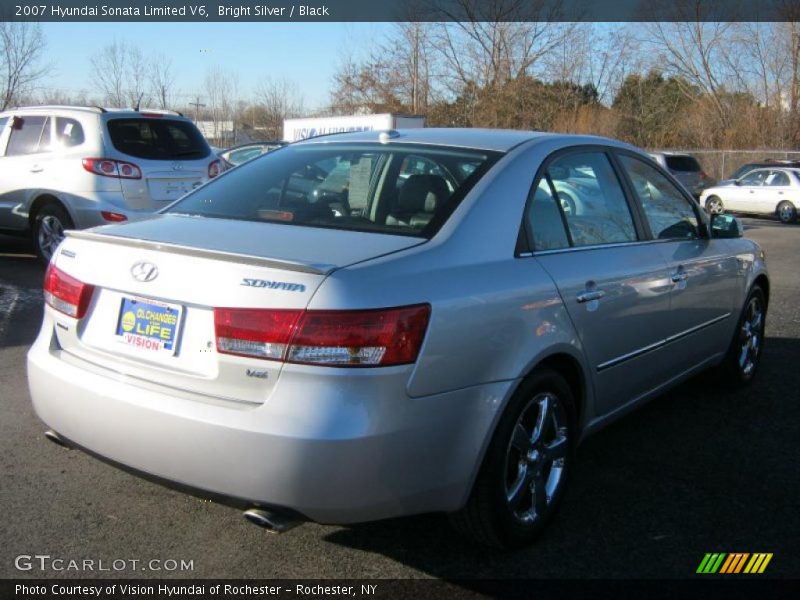 Bright Silver / Black 2007 Hyundai Sonata Limited V6