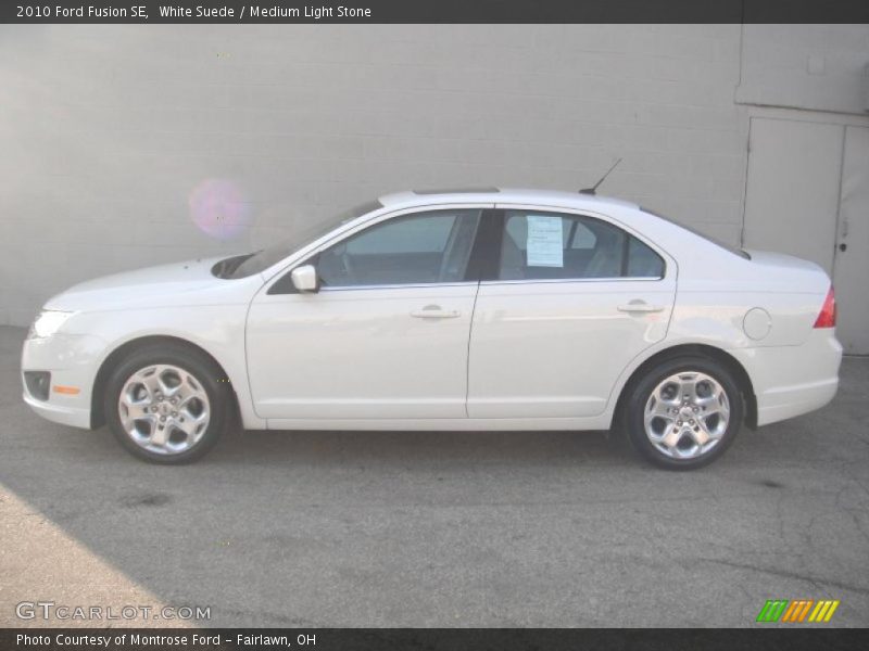 White Suede / Medium Light Stone 2010 Ford Fusion SE