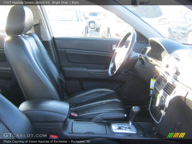 Bright Silver / Black 2007 Hyundai Sonata Limited V6
