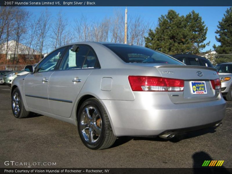 Bright Silver / Black 2007 Hyundai Sonata Limited V6