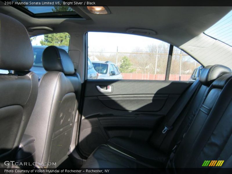Bright Silver / Black 2007 Hyundai Sonata Limited V6