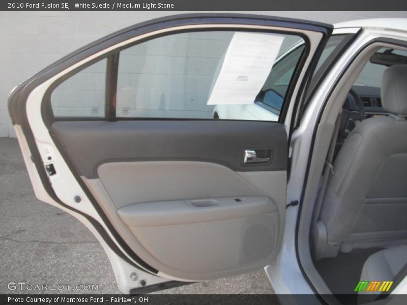 White Suede / Medium Light Stone 2010 Ford Fusion SE