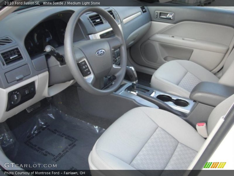 White Suede / Medium Light Stone 2010 Ford Fusion SE