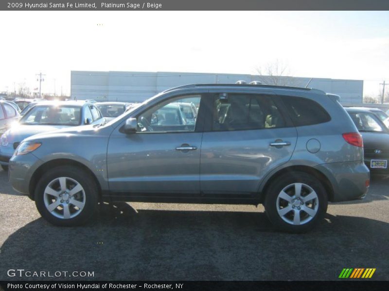 Platinum Sage / Beige 2009 Hyundai Santa Fe Limited