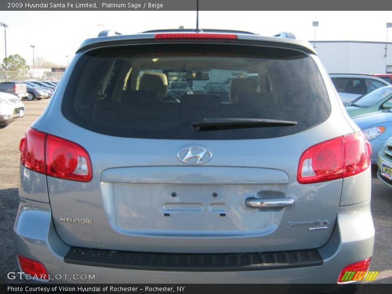 Platinum Sage / Beige 2009 Hyundai Santa Fe Limited