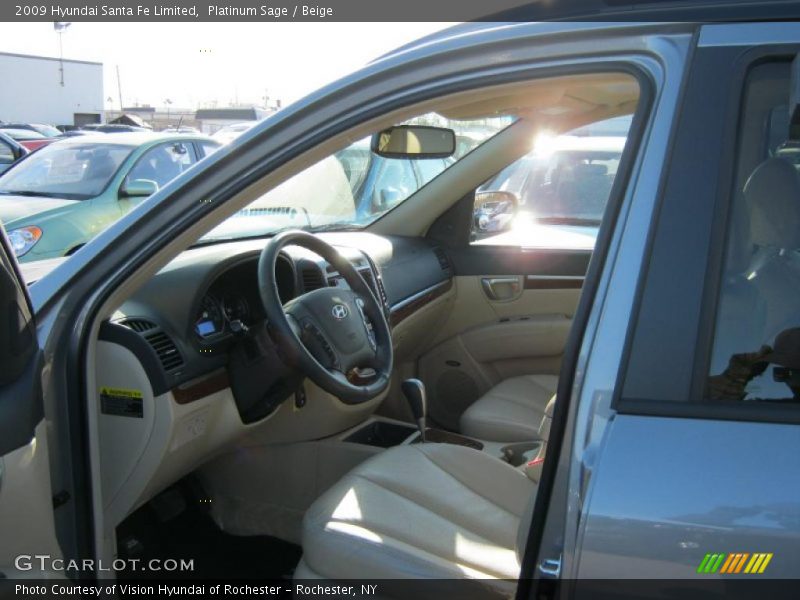 Platinum Sage / Beige 2009 Hyundai Santa Fe Limited