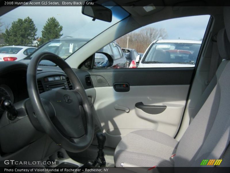 Ebony Black / Gray 2008 Hyundai Accent GLS Sedan