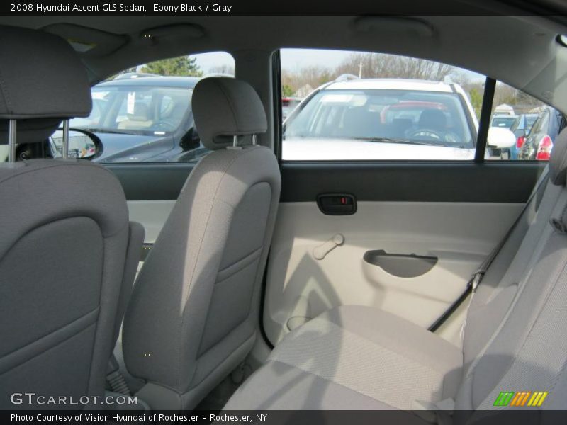 Ebony Black / Gray 2008 Hyundai Accent GLS Sedan