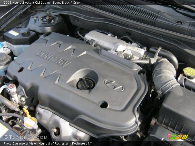 Ebony Black / Gray 2008 Hyundai Accent GLS Sedan