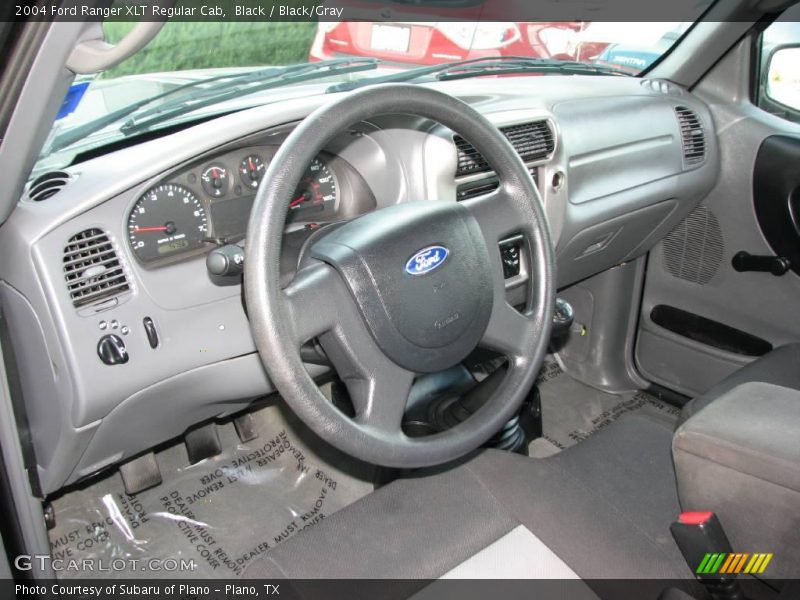 Black / Black/Gray 2004 Ford Ranger XLT Regular Cab