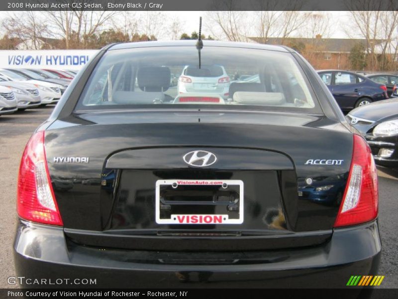 Ebony Black / Gray 2008 Hyundai Accent GLS Sedan