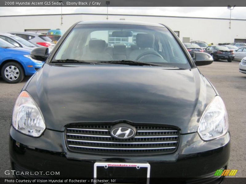 Ebony Black / Gray 2008 Hyundai Accent GLS Sedan