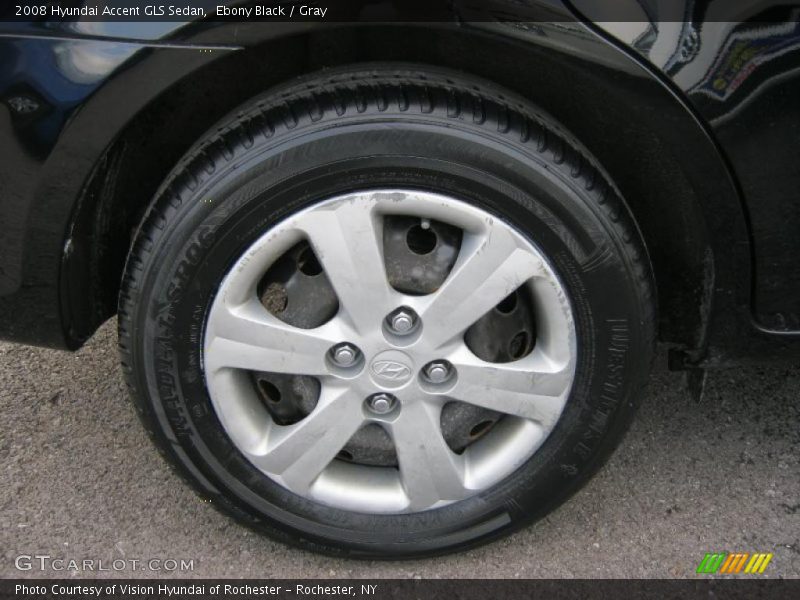 Ebony Black / Gray 2008 Hyundai Accent GLS Sedan