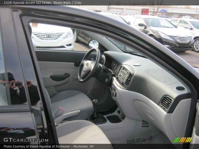 Ebony Black / Gray 2008 Hyundai Accent GLS Sedan