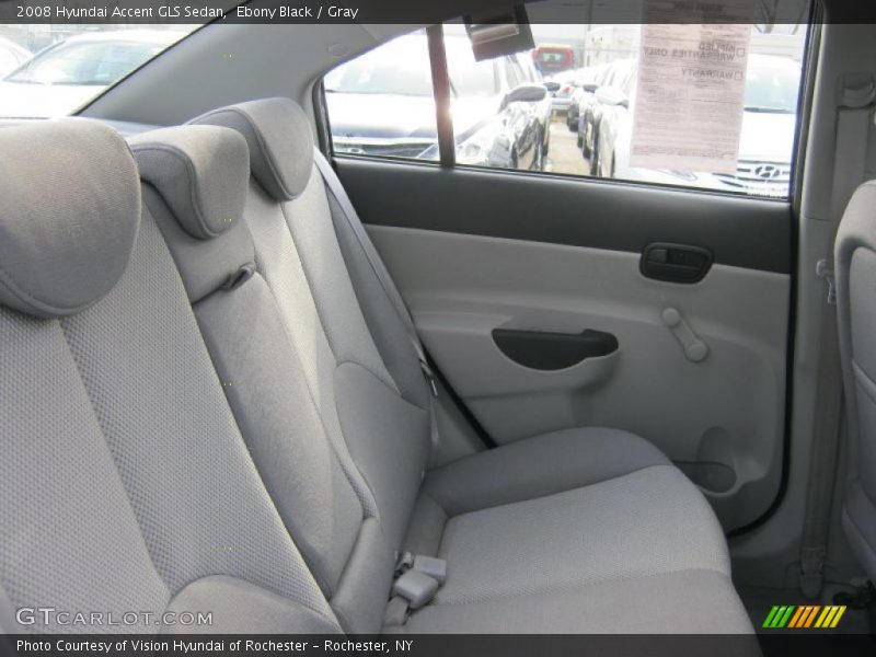 Ebony Black / Gray 2008 Hyundai Accent GLS Sedan