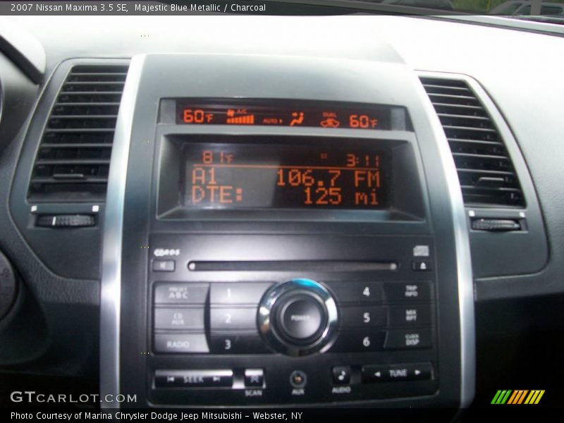 Majestic Blue Metallic / Charcoal 2007 Nissan Maxima 3.5 SE