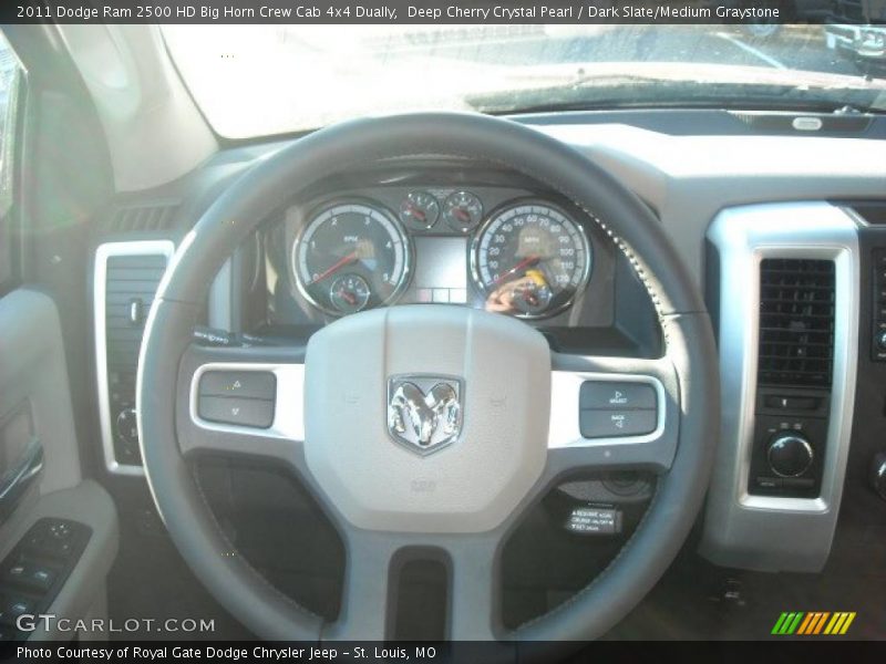 Deep Cherry Crystal Pearl / Dark Slate/Medium Graystone 2011 Dodge Ram 2500 HD Big Horn Crew Cab 4x4 Dually