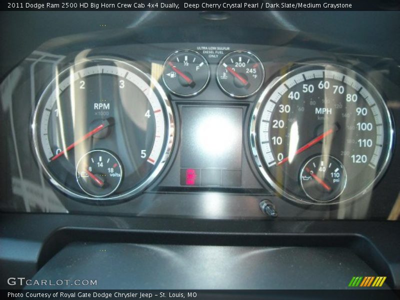 Deep Cherry Crystal Pearl / Dark Slate/Medium Graystone 2011 Dodge Ram 2500 HD Big Horn Crew Cab 4x4 Dually