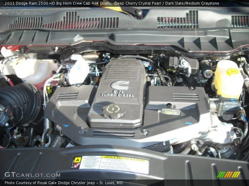  2011 Ram 2500 HD Big Horn Crew Cab 4x4 Dually Engine - 6.7 Liter OHV 24-Valve Cummins VGT Turbo-Diesel Inline 6 Cylinder