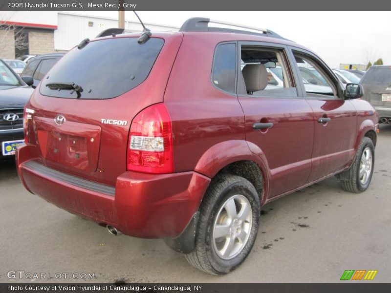 Mesa Red / Gray 2008 Hyundai Tucson GLS