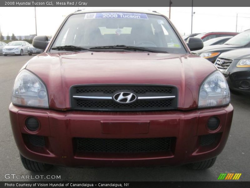 Mesa Red / Gray 2008 Hyundai Tucson GLS